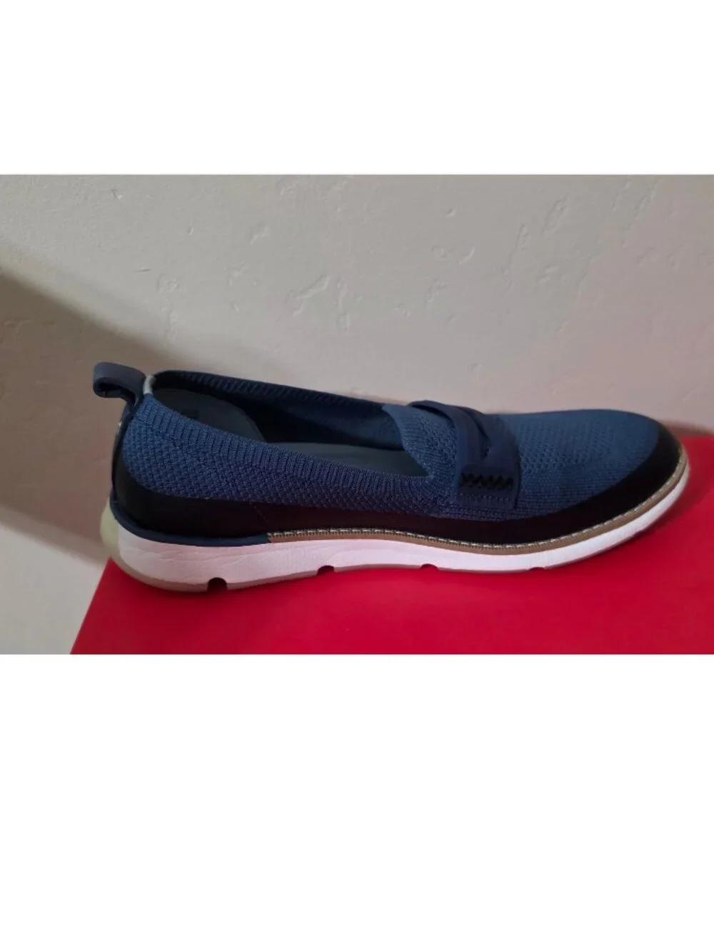 Cole Haan 4.ZERØGRAND Knit Loafers Navy Blue Women's 8.5 B  Worn Twice